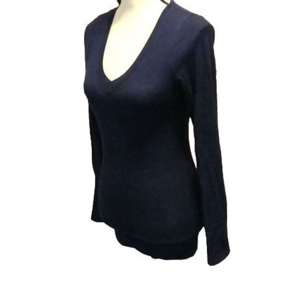 Bozzolo V-neck Black Long Sleeve Blouse Women's Size Small - Picture 2 of 5